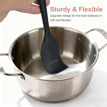 Silicone Spatula, Silicone Spatulas Heat Resistant, Food Grade Rubber Non-Stick Rubber Spatulas with Stainless Steel Core, for Baking, Cooking, Mixing (1, Light Pink, 8 * 1.6 inch)