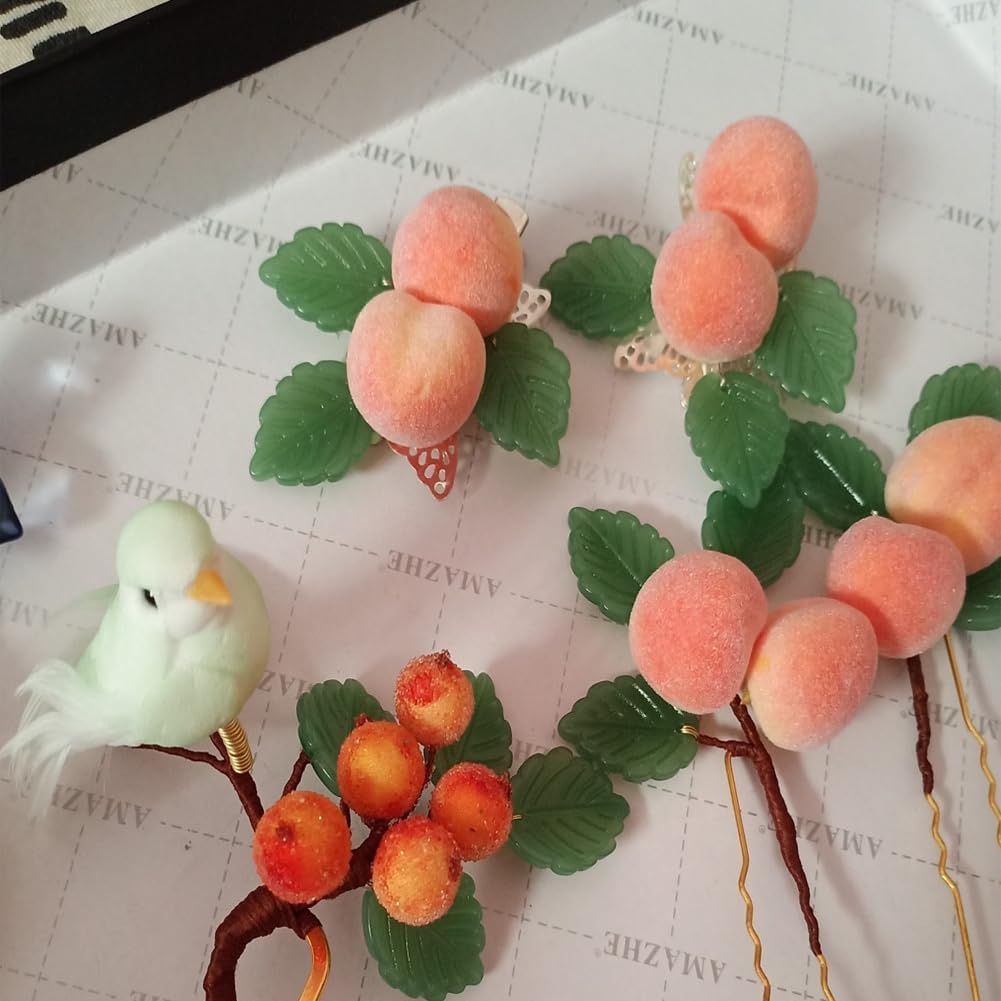 Aliotech 30Pcs Artificial Peach Fake Peach Mini Fruit Small Peach Simulation Lifelike for Home Cabinet Table Party Kitchen Decoration Photography Prop