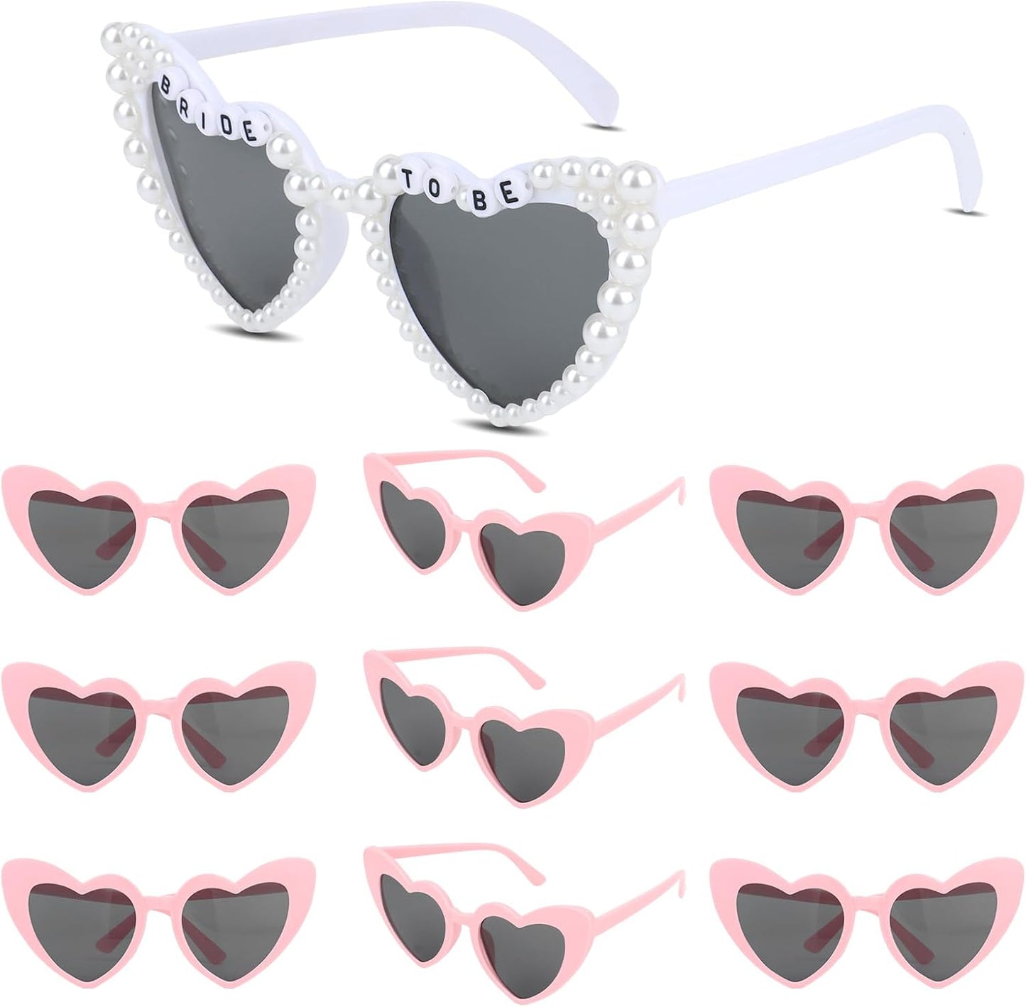 10 PCS Bride to Be Sunglasses Bachelorette Sunglasses Bulk for Bride Bridesmaids Bachelorette Party Gifts