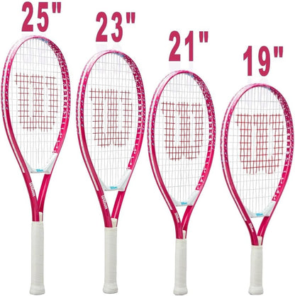 Wilson Ultra Power Jr Tennis Racquet (Pink) Bundled with a Wilson Advantage 2.5 Tennis Bag – Optional Accessories
