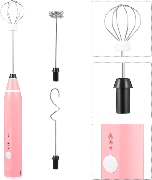 Hemobllo 1set Usb Rechargeable Stainless Steel Handheld Electric Bubbler Automatic Paint Mixer for Crafts Lightweight and Compact Design Easy to Clean Whisk for Paint and