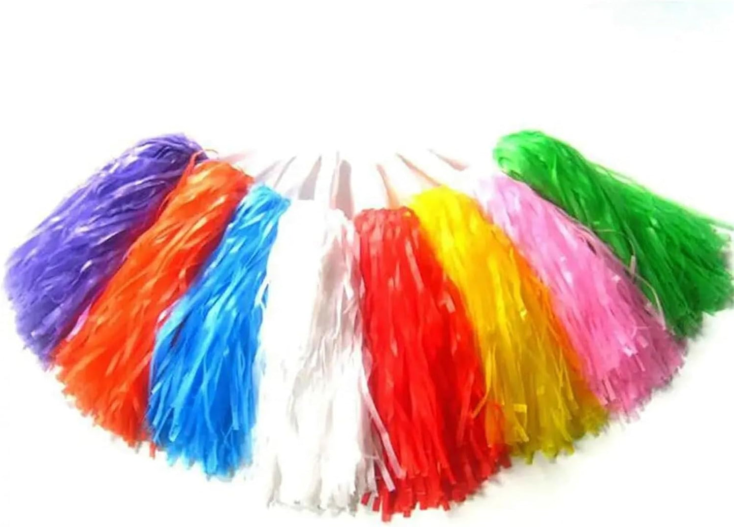 Shining Cheer Pom Poms 8pair Dress Costume Fancy Double Hole Handle Cheerleading Cheering Ball Dance Party Decorator Cheerleader Pompoms Club Sport Supplies