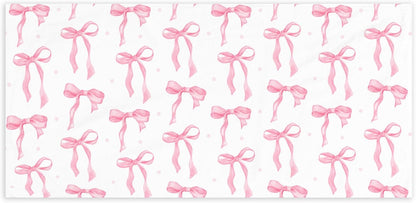 Coquette Preppy Pink Bow Beach Towel - Aesthetic Girly Preppy Ribbon Pool Towels Microfiber Absorb Water Travel Towels 60x30 Inches for Bathroom Kitchen Gym Yoga, Gifts for Girls Lady
