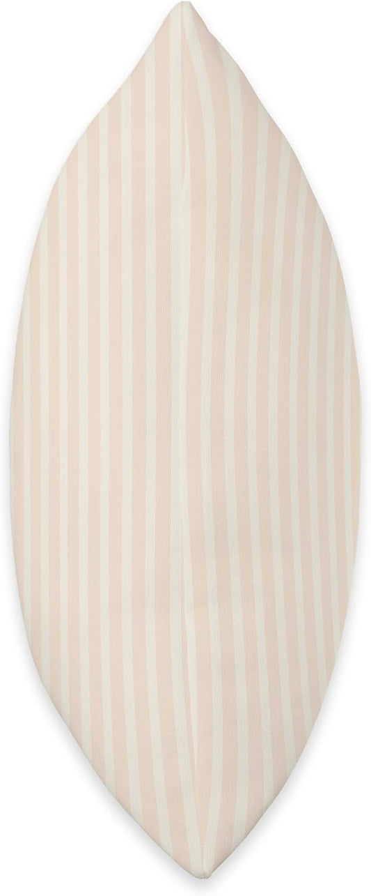 Pastel Soft Peach Alabaster White Striped Pattern Aesthetic Throw Pillow