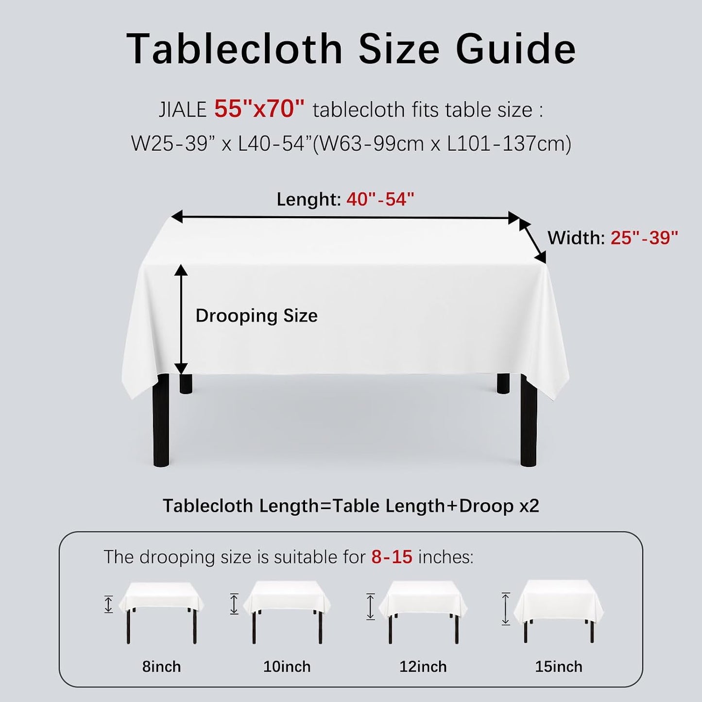 JIALE Pink Rectangle Linen Polyester Tablecloth with Decorative Cutouts, Waterproof Table Cloth Wrinkle Free Light Pink Valentines Farmhouse Dining Table Cover for Outdoor Party Camping, 55 x 70 inch