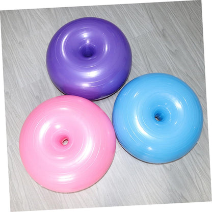VANZACK 50cm Explosion-Proof Yoga Auxiliary Ball Thickened PVC Fitness Ball in Light Pink for Home Exercise and Balance Training with Air Pump