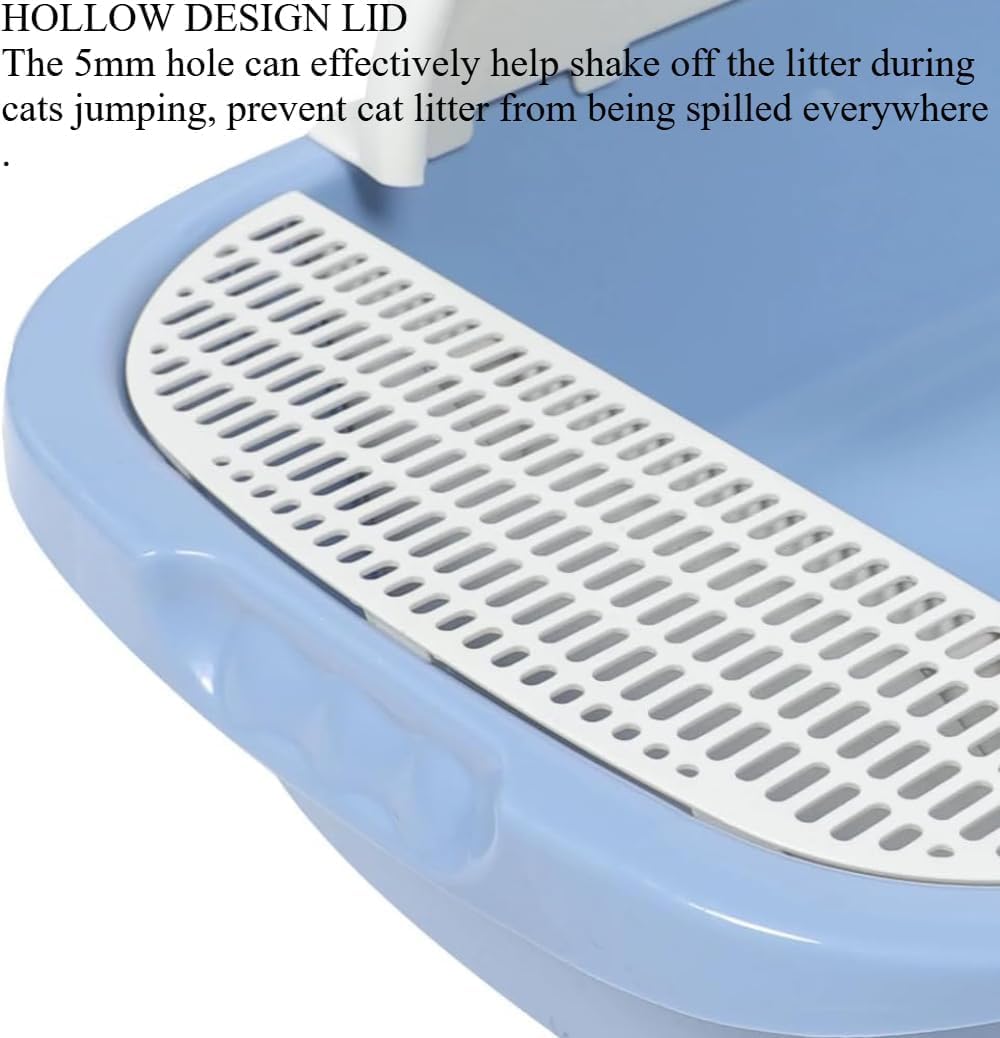 Open Top Cat Litter Box - Easy Clean Cat Toilet for Kittens & Adult Cats, Household Pet Supplies(Pink)