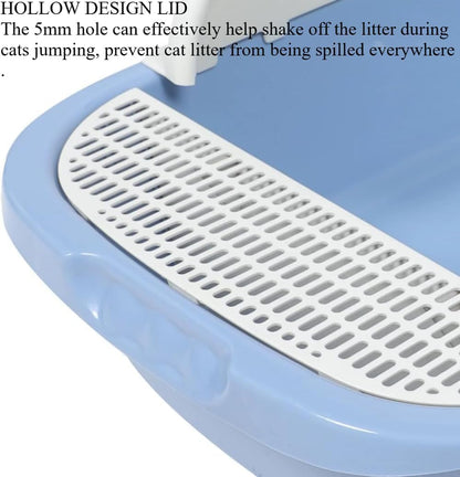 Open Top Cat Litter Box - Easy Clean Cat Toilet for Kittens & Adult Cats, Household Pet Supplies(Pink)