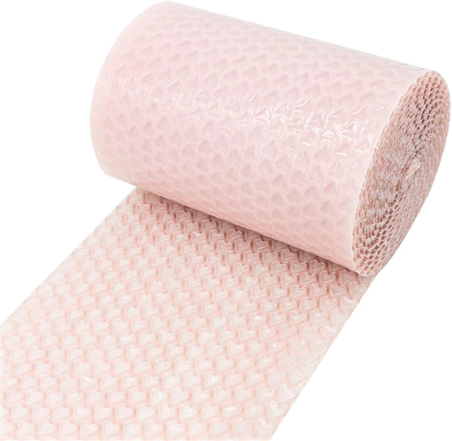 1/3rolls Pink Blue Lovely Heart Shape Bubble Wrap Shockproof Package For Gifts Box Fragile Glass Goods Pack Party Decor(Misty Pink,1roll)