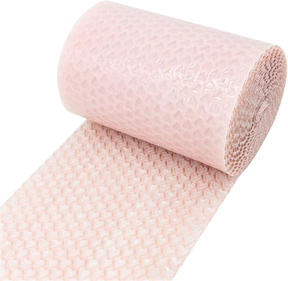 1/3rolls Pink Blue Lovely Heart Shape Bubble Wrap Shockproof Package For Gifts Box Fragile Glass Goods Pack Party Decor(Misty Pink,1roll)