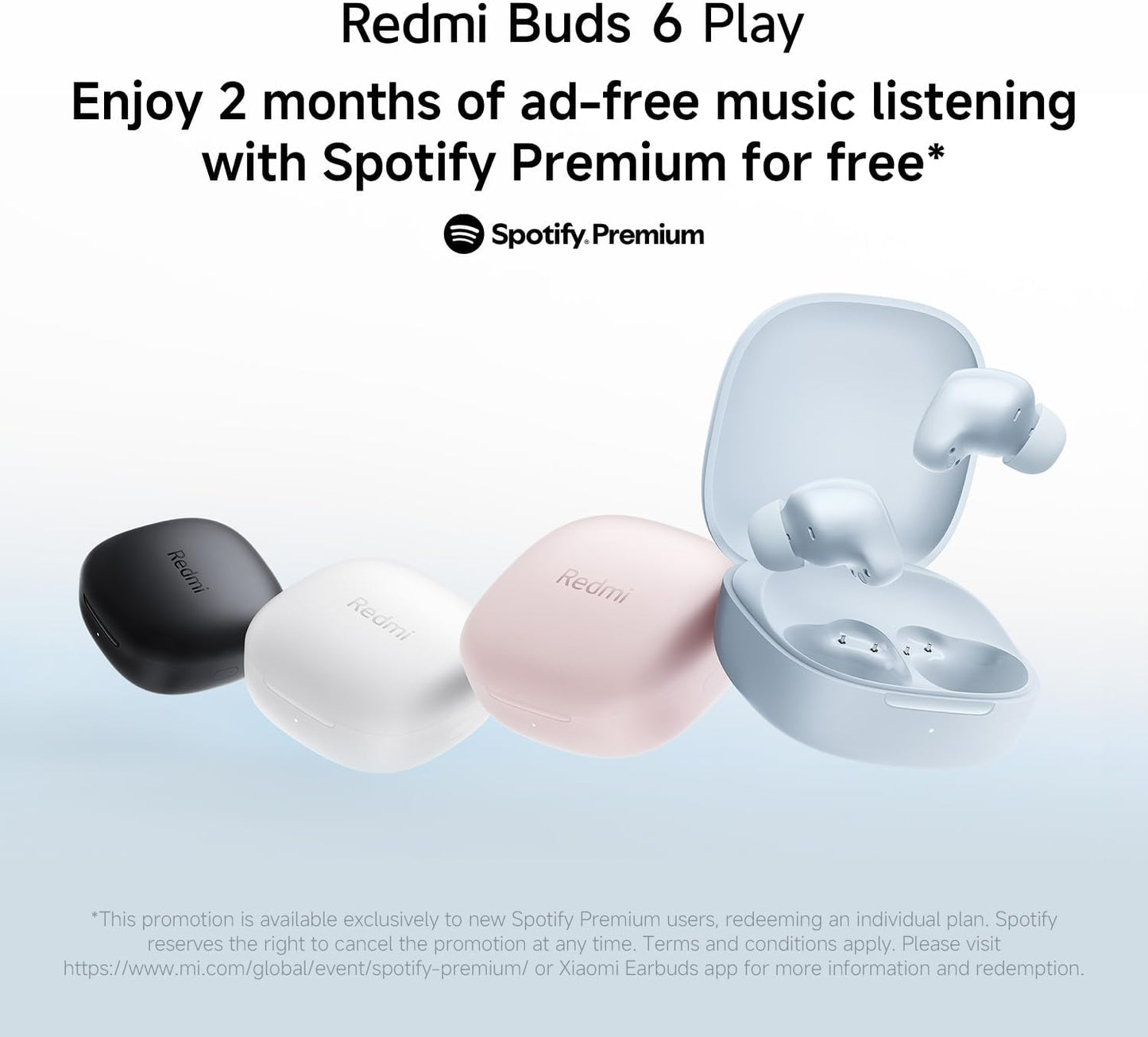 XIAOMI Redmi Buds 6 Play | 10mm Dynamic Driver | AI Noise Reduction | Up to 36-Hour Battery Life | Bluetooth® 5.4 | Touch Control - Global Version - (Pink)