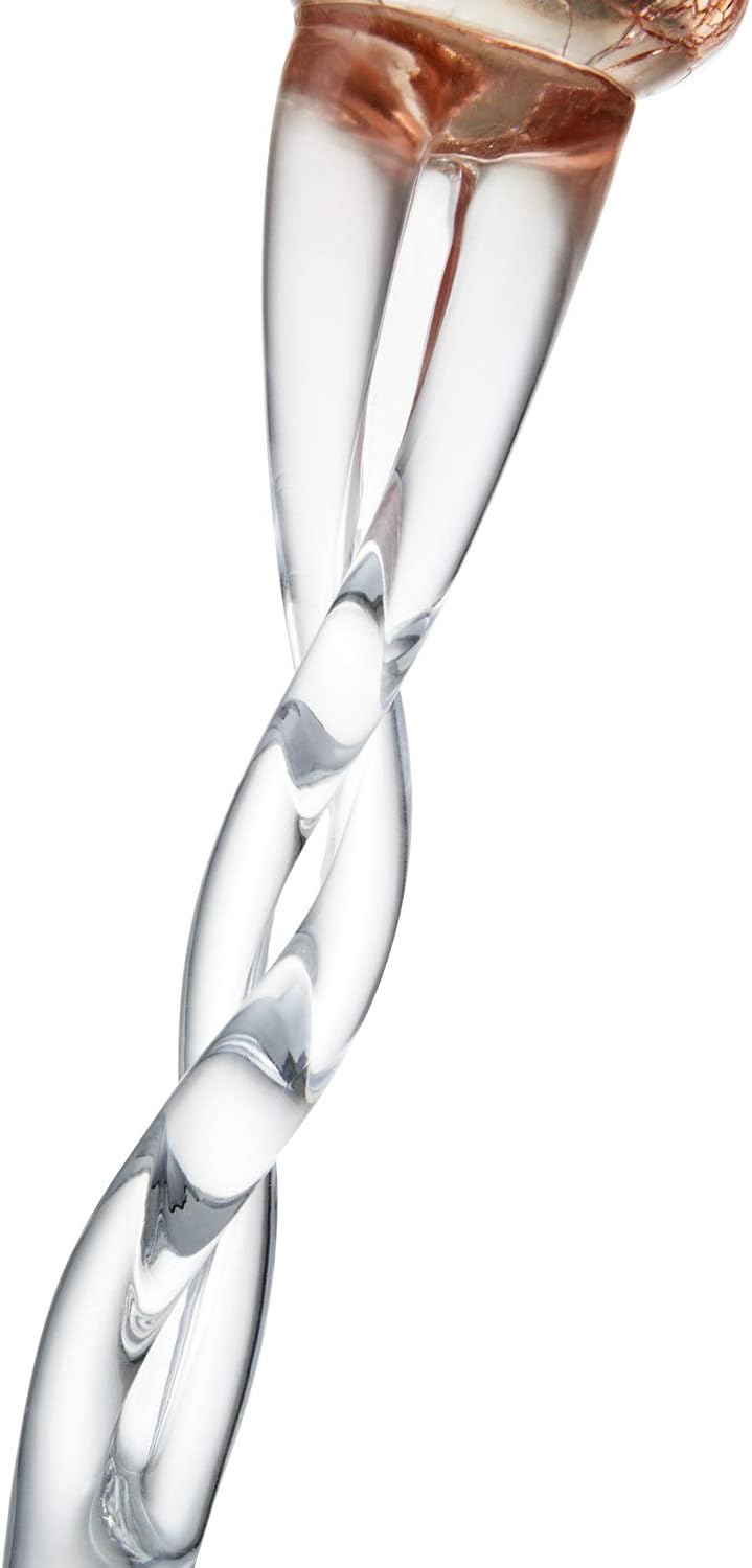 Diamond Star Pink Mercury Crackle Glass Long Stem Tealight Candle Holders Centerpieces for Wedding Table, Set of 3 (12",14",15.5" Tall)