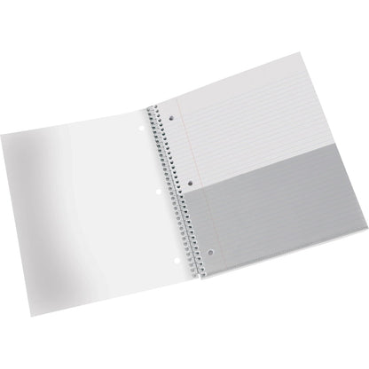 Office Depot® Brand Stellar Poly Notebook, 8-1/2" x 11", 5 Subject, College Ruled, 200 Sheets, Blush