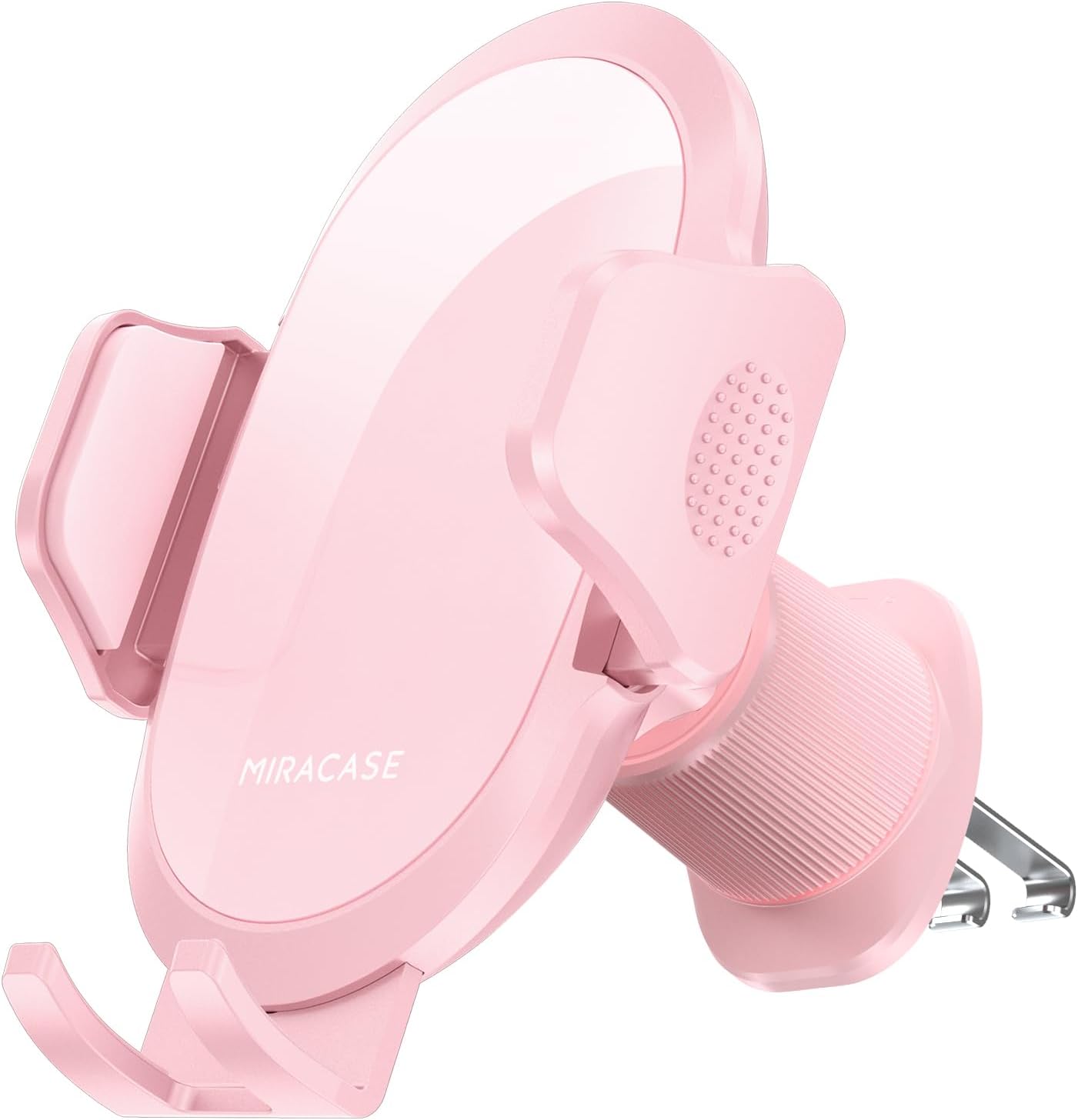 Miracase Phone Holders for Your Car with Metal Hook Clip, Cell Phone Mounts Air Vent Cell Phone Stand Car Mount, Universal Automobile Cradle Fit for iPhone Android and All Smartphones (Pink)