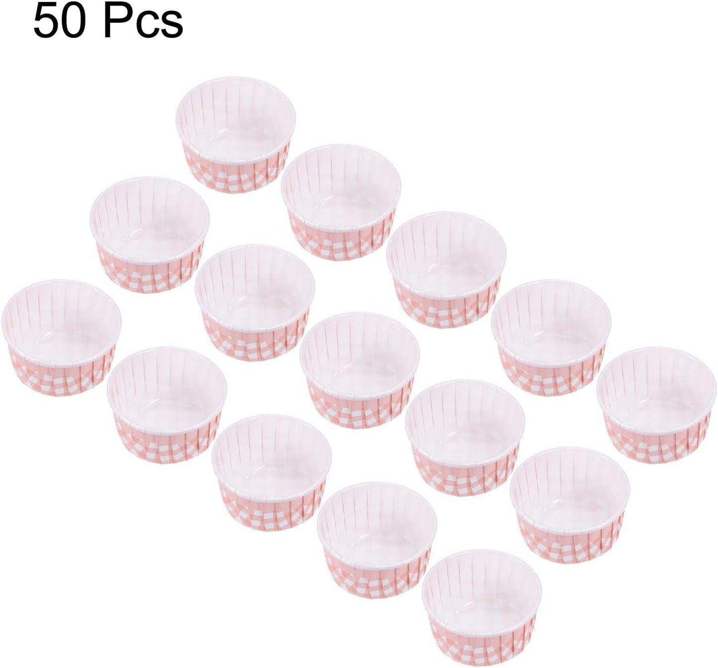 HARFINGTON 50 Pcs Standard Cupcake Liners Cupcake Cups Disposable Oven Safe Baking Pastry Cups for Party, Wedding, Light Pink