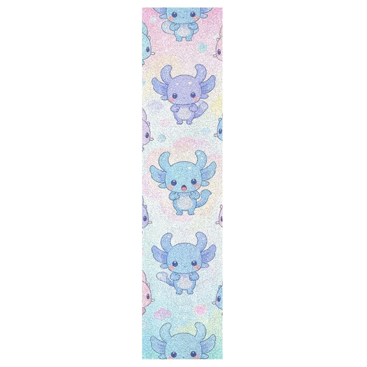 skateboard with grip tape Grippy grip tape for pro scooters Cute Pink Pastel Axolotl Seamless