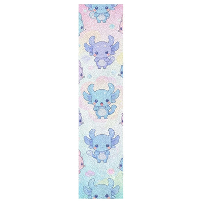 skateboard with grip tape Grippy grip tape for pro scooters Cute Pink Pastel Axolotl Seamless