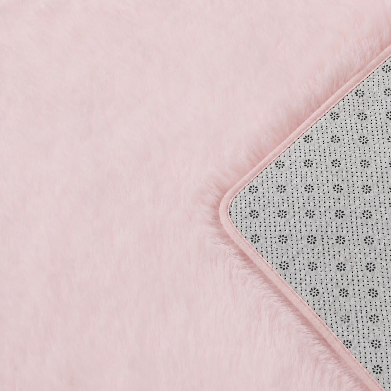 6x9 Ft Baby Pink Fluffy Area Rugs, Ultra Soft Large Shag Furry Carpet with Non-Slip Backing, Cozy Fuzzy Plush Rug for Bedroom, Living Room, Nursery, Girls Dorm Decor