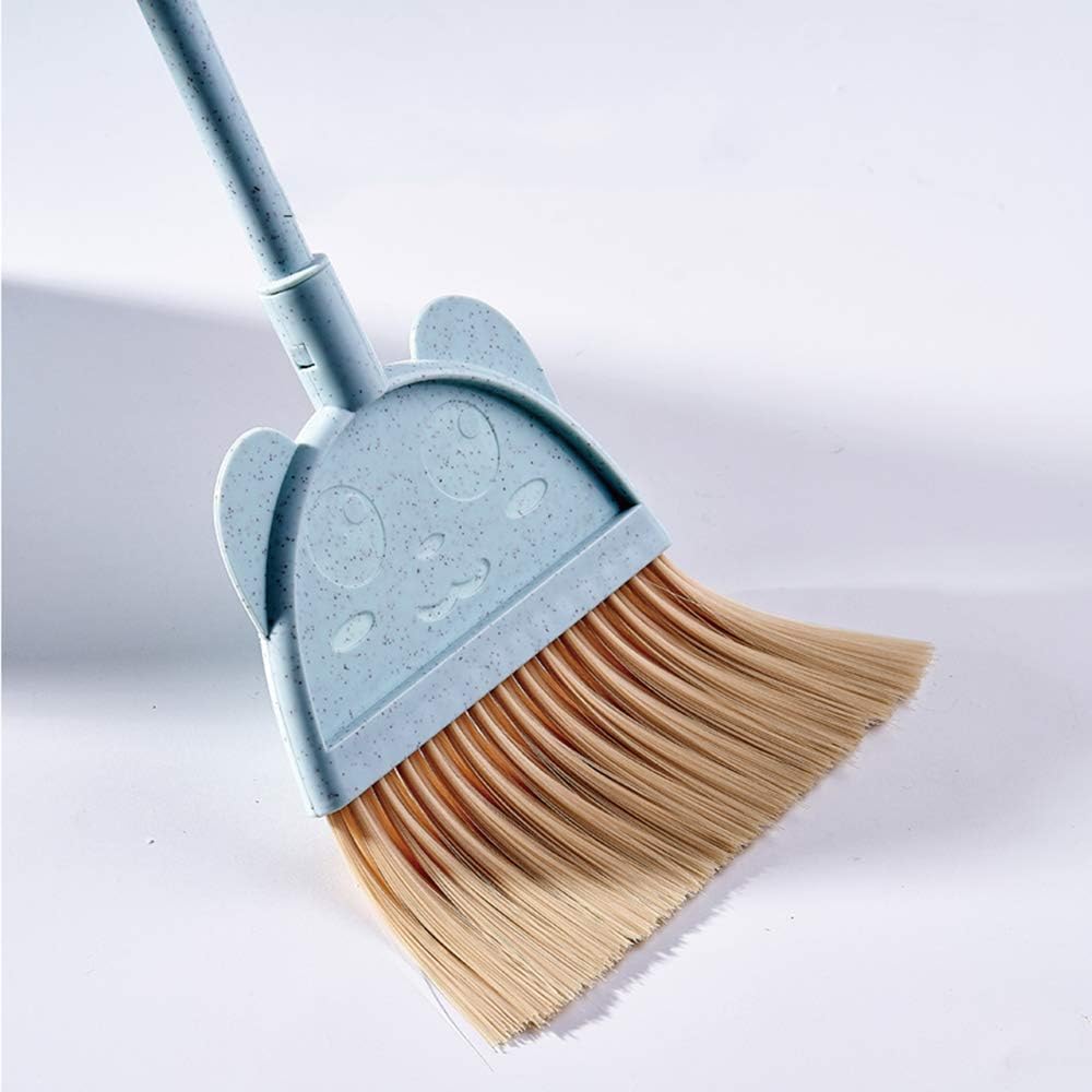 Mini Broom with Dustpan for Kids,Little Housekeeping Helper Set (Pink)