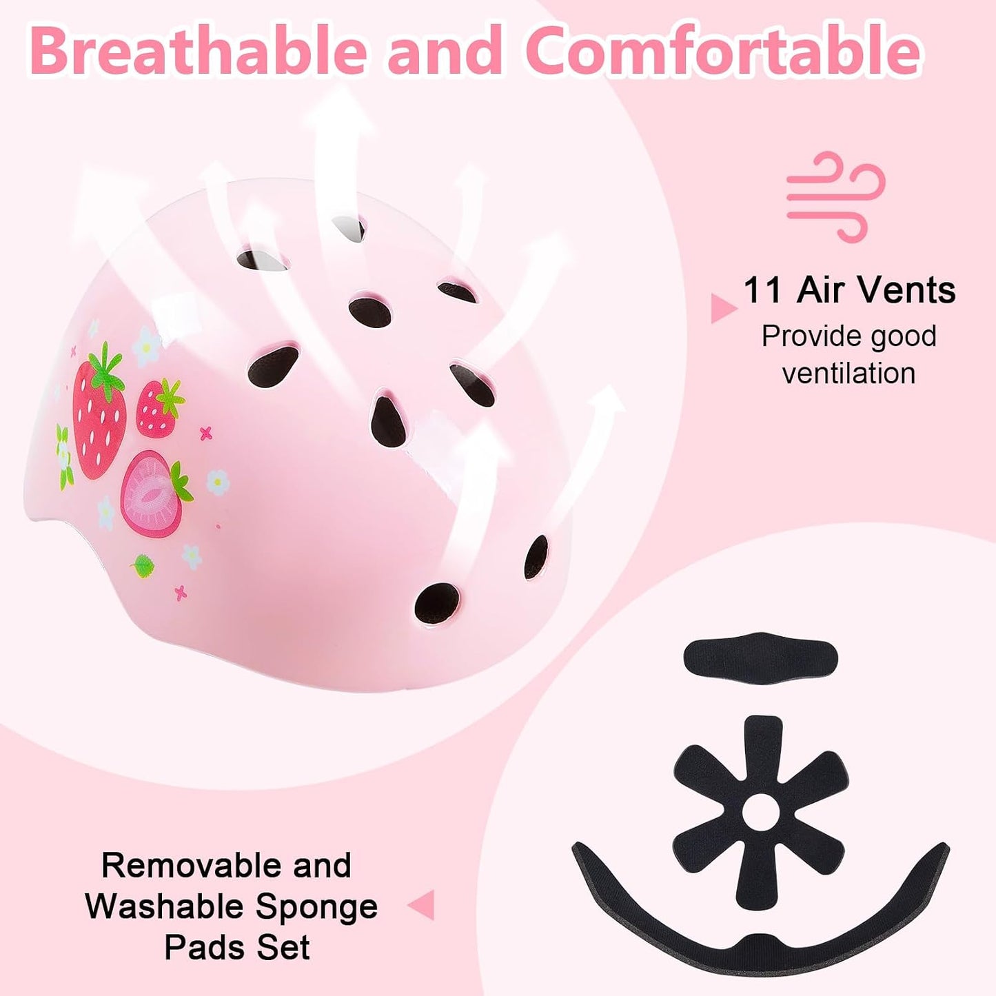 Toddler Helmet, Bienbee Kids Bike Helmet Skateboard Helmets for Bicycle Balance Bike Scooter for Girls Boys Kids Age 3-5-8-14 Years
