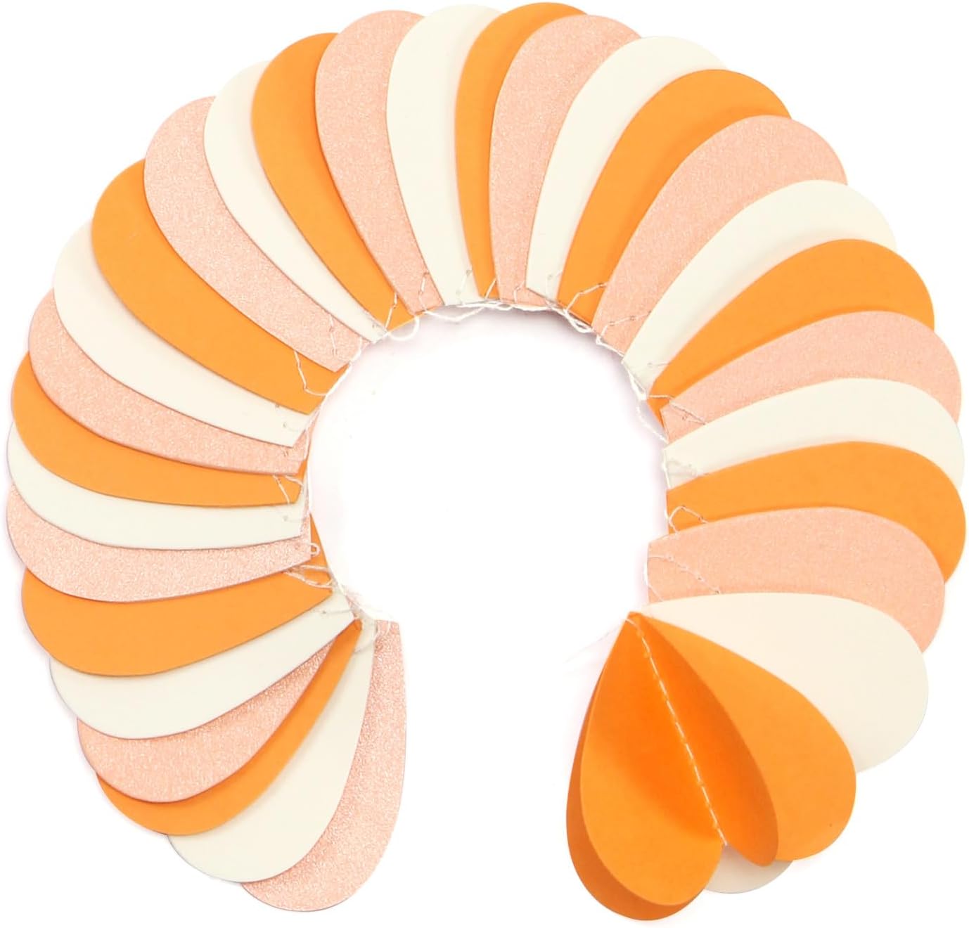 Beige-Orange Peach Fall Party-Decorations Heart-Garland - 39Ft Autumn Thanksgiving Birthday Boho Hanging Paper Streamers Banner,Birthday Bachelorette Baby Bridal Shower Engagement Decor Ouruola