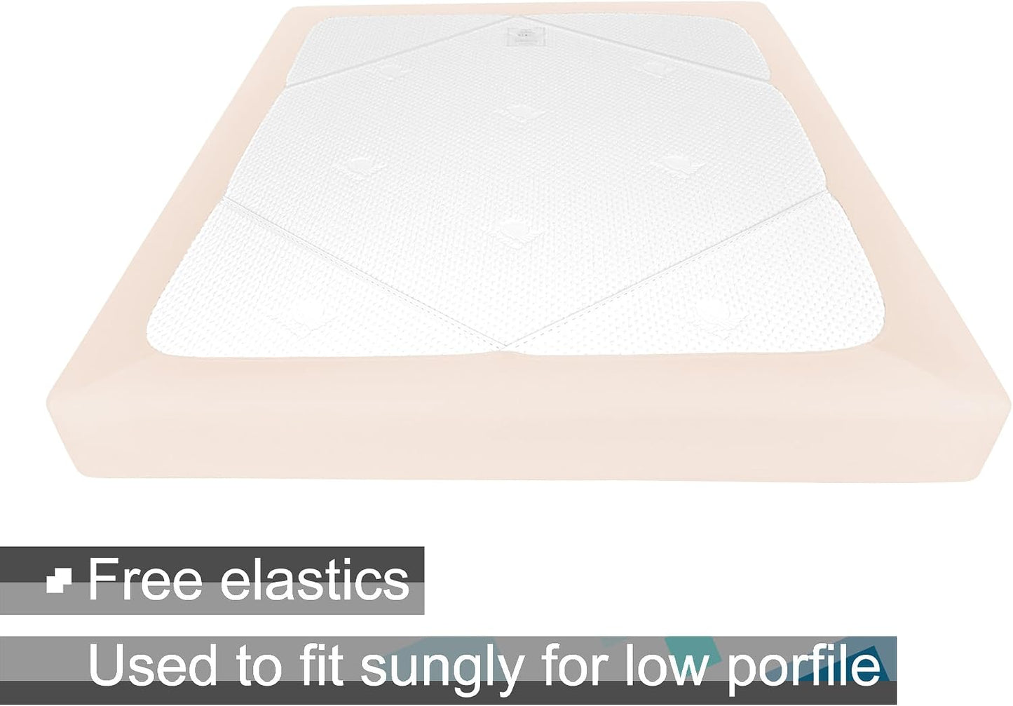 Alyvia Spring Box Spring Cover Full Size - Jersey Knit & Stretchy Wrap Around 4 Sides Bed Skirt for Hotel & Home - Full/Full XL, Pink