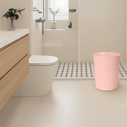 Small Plastic Trash Can - 1.8 Gallon - Pink - Wastebasket Garbage Can Container - Bathrooms, Laundry Room, Kitchens, Offices
