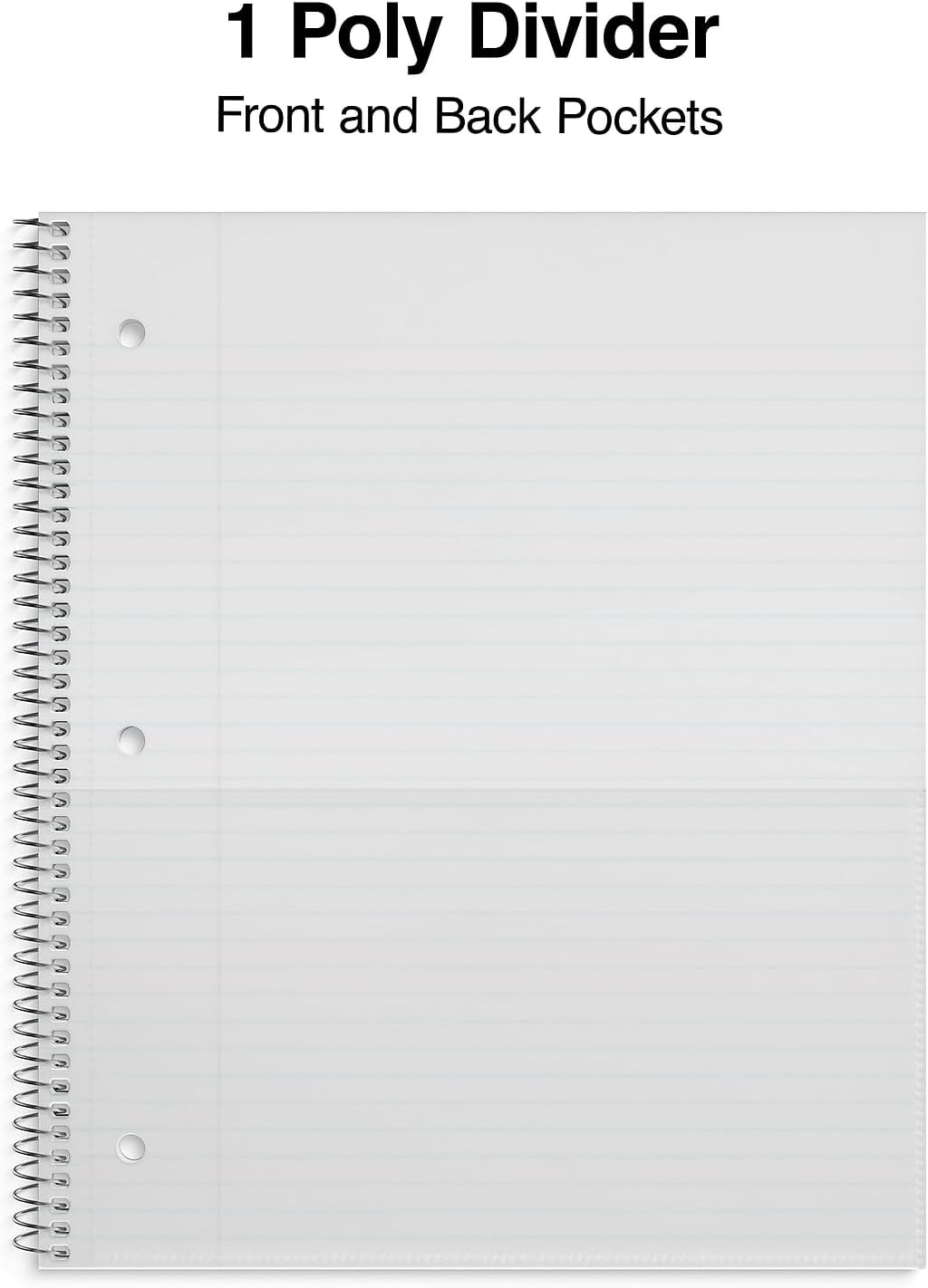 STAPLES Durable Poly Cover 1‑Subject Notebook, 8.5” x 11”, College Ruled, Pink