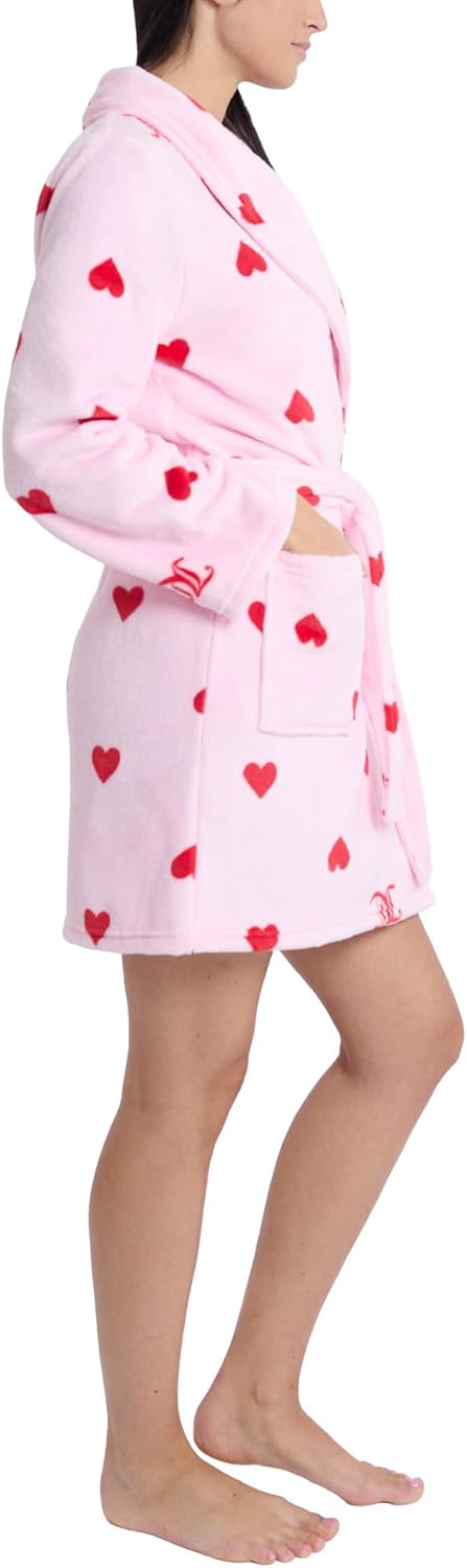 Juicy Couture Women's Super Soft Luxe Plush Shawl Collar Robe