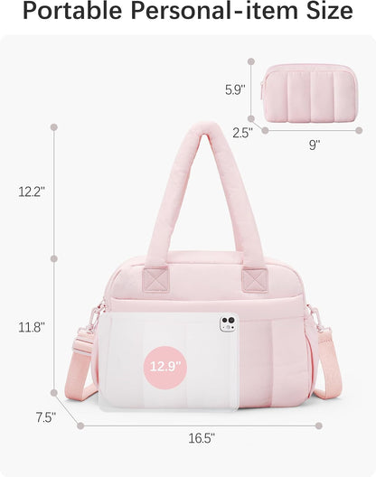 oscaurt Gym Bag for Women Lightweight Duffle Bag for Travel with Toiletry Pouch Water Resistant Carry On Weekender Overnight Duffel