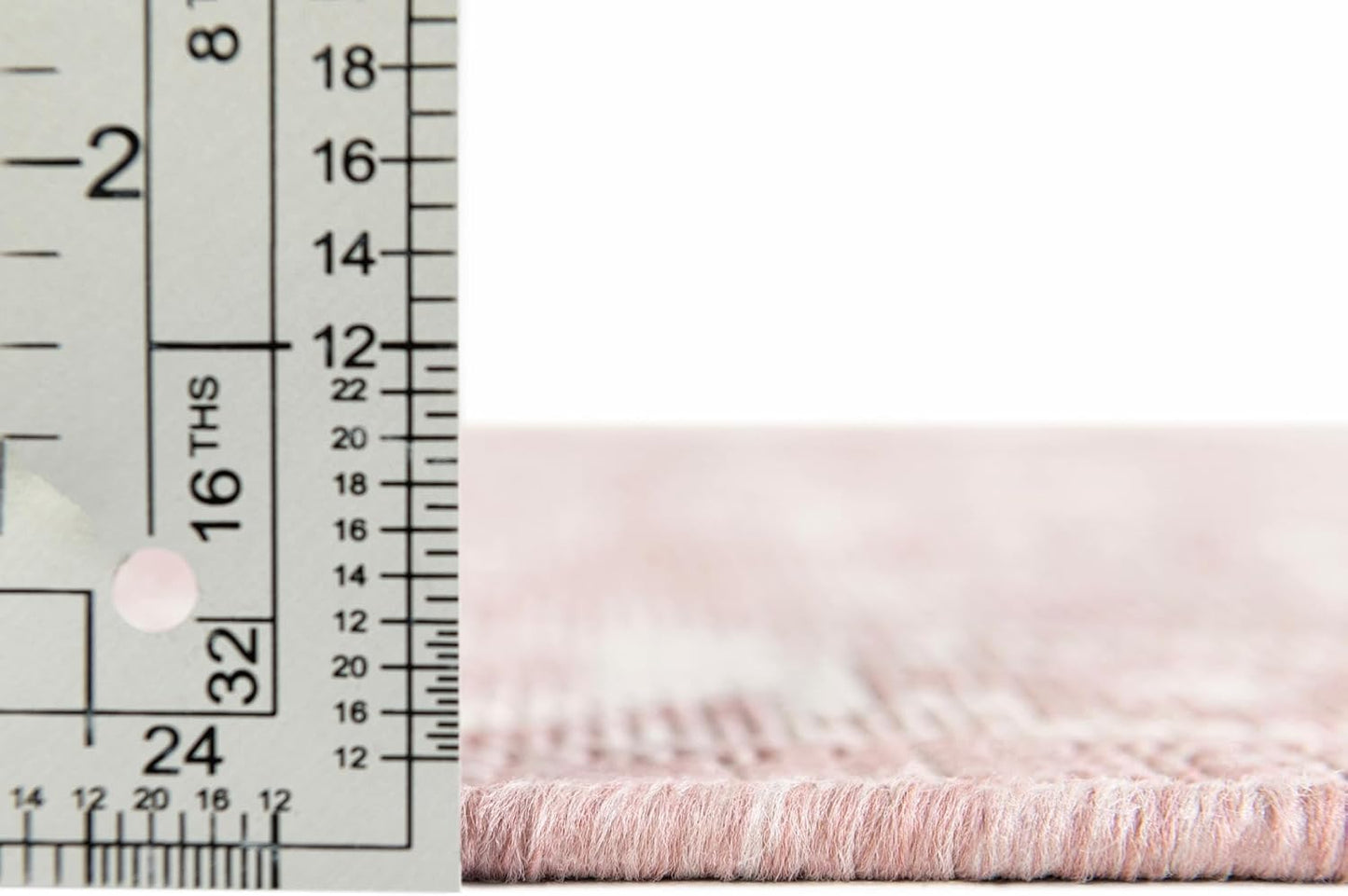 Rugs.com - Outdoor Aztec Rug – 5' 3 x 8' Oval Pink Washable Indoor/Outdoor Rug – Perfect for Patios, Decks, and Porches