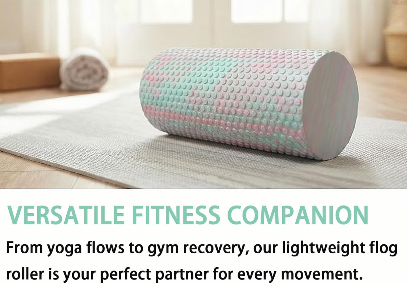 Travel Size Back Roller, High Density Foam Roller for Back Stretching, Physical Therapy, Yoga, Pilates, Post Workout Muscle Recuperation, 12" X 6" Round (Pink)
