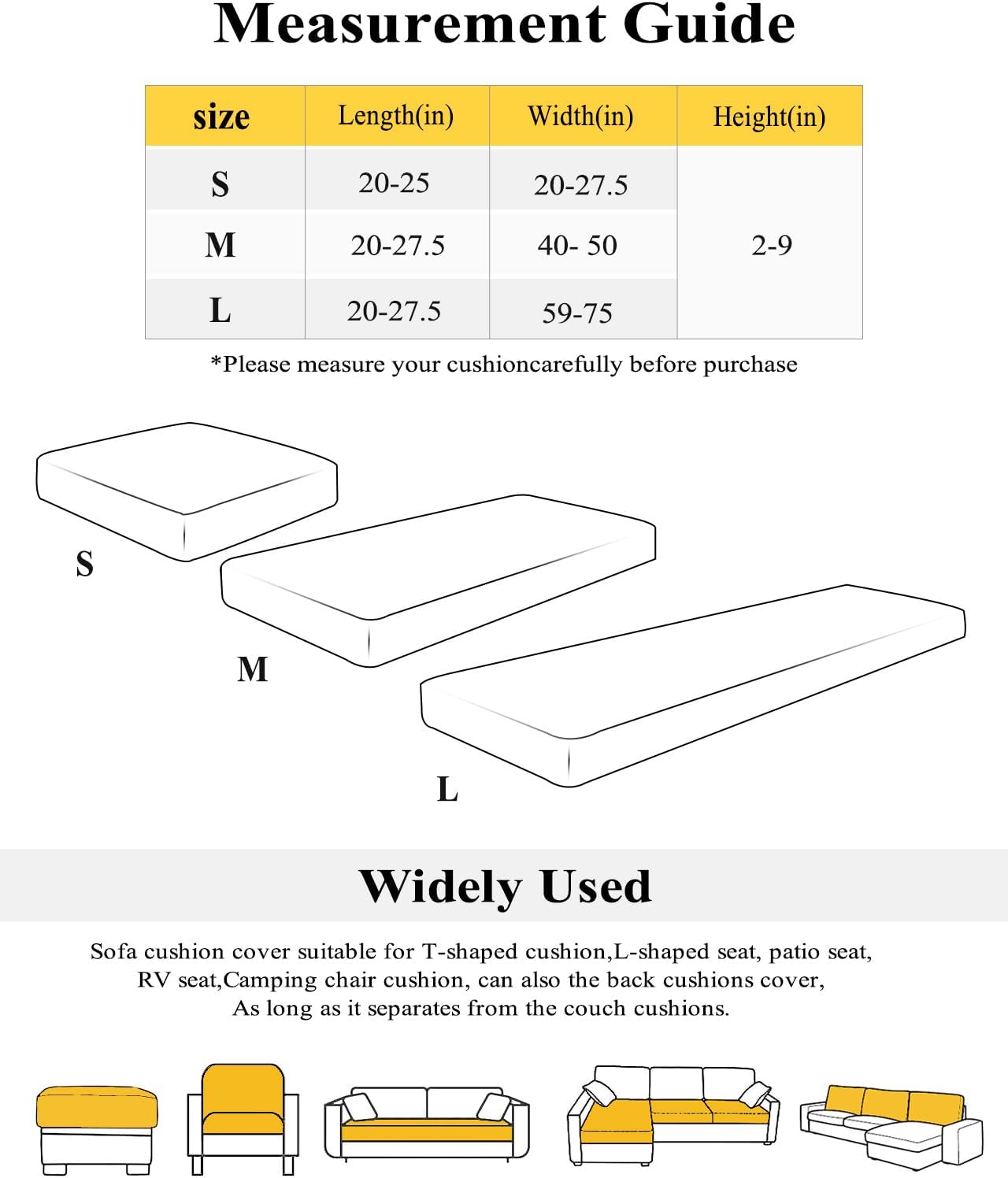 Couch Cushion Covers Ombre Peach Pink White Stretch Sofa Cushion Slipcovers Gradient Color Soft Sofa Cover Elastic Non-Slip Sofa Seat Cover Furniture Protector Small 1pcs