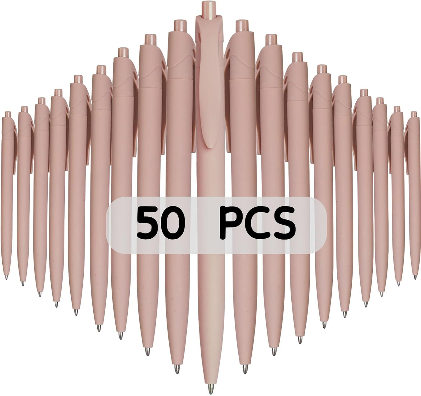 BallPoint Pens, 50 Pack (BLACK Ink),Bulk Pens, Pale Dogwood Pink Barrel,Click Pens for Office Home and School, Retractable Ballpoint Pens, Medium Point, 1.00MM (Pale Dogwood Pink)