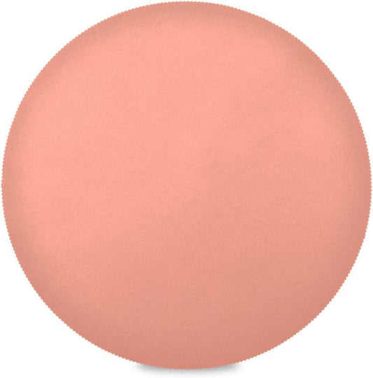 Peach Color Round Placemats, Non-Slip Washable Table Mats Set of 6, 15.4 Inch Heat-Resistant Place Mats for Kitchen