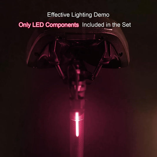 DIY kit Streaming Lights 3v Waterproof led Beads Breathing Light Auto Meteor Light (Pink Light 2 pcs.)