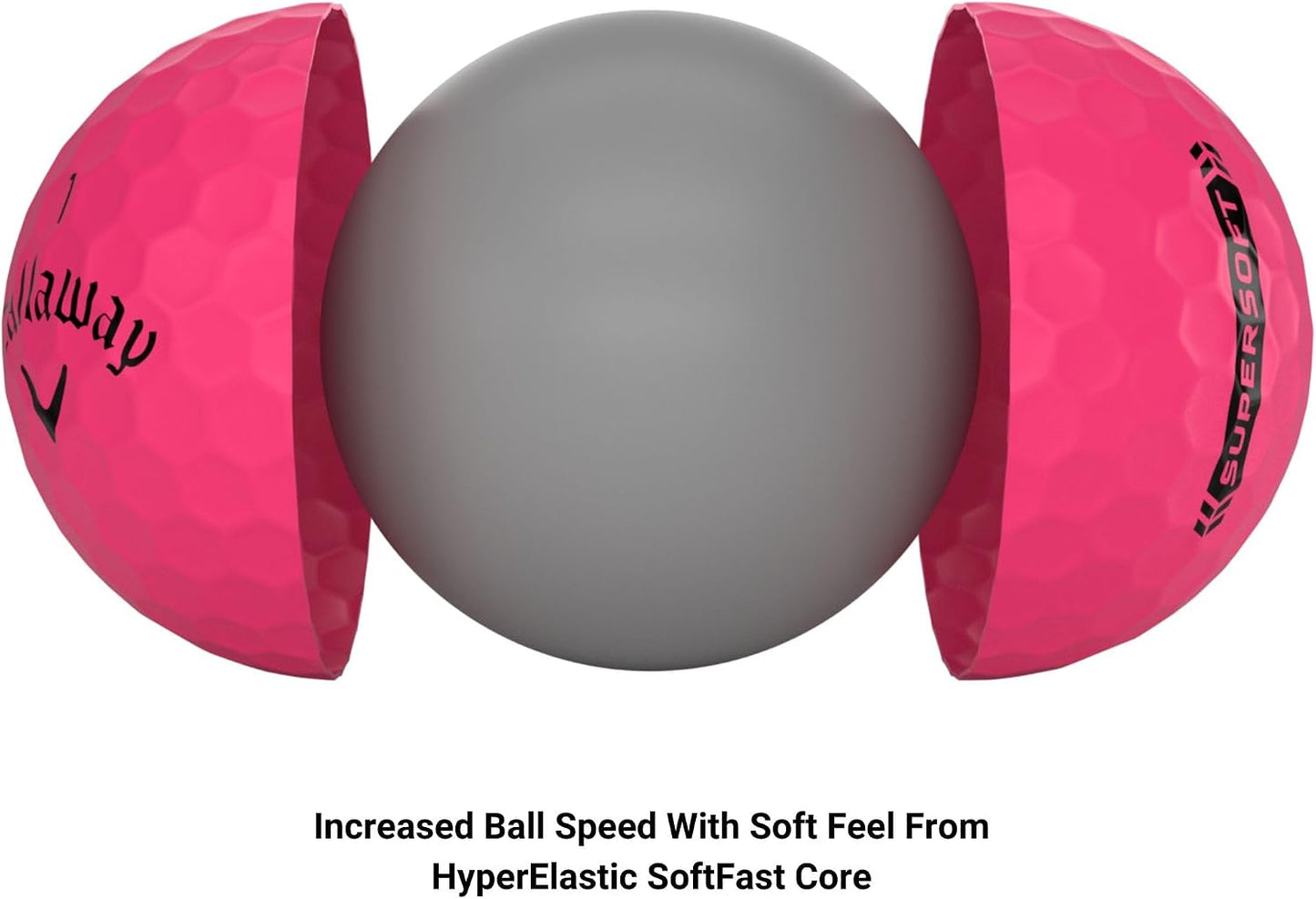 Callaway Golf Supersoft Golf Balls (2023, Pink)