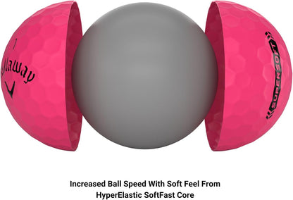 Callaway Golf Supersoft Golf Balls (2023, Pink)