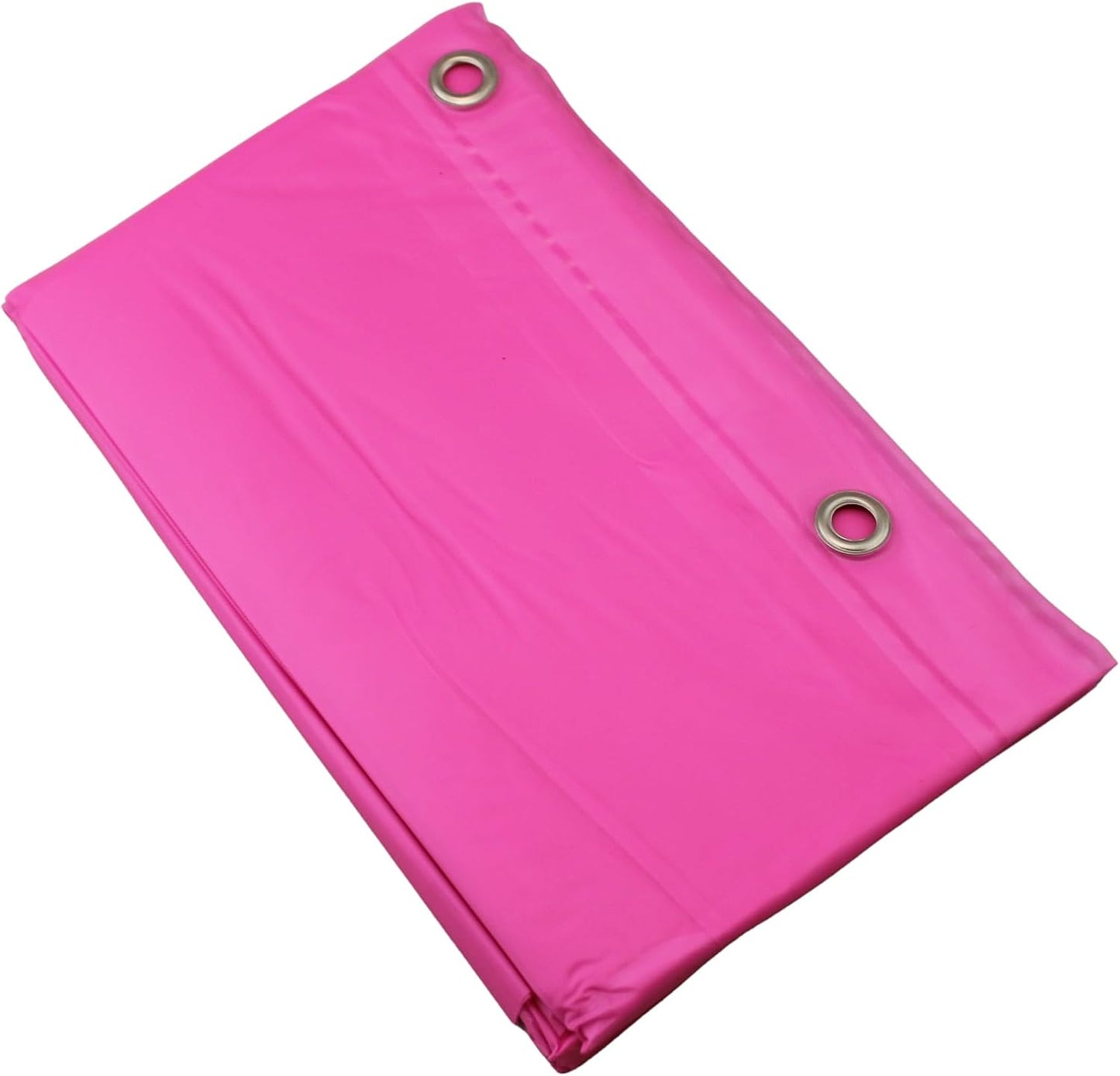 Dependable Industries inc. Essentials Bathroom Magnetized Shower Curtain Liner with Metal Grommets Waterproof (Neon Pink)