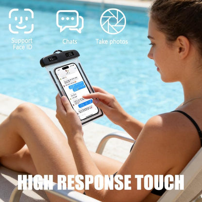 Waterproof Phone Pouch 2 Pack Universal IPX8 Waterproof Cell Phone Dry Bags for iPhone 17/16/15/14/13 Pro Max Beach Pool Kayak Cruise