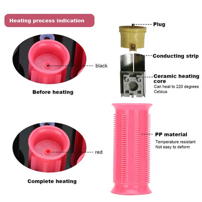 Yosoo Hair Perm Rods, 15pcs Electric Hot Rollers with Instant Heat, Clip Travel Hot Rollers for Long and Short Hair, 30mm, Pink (8ead9545-a6a7-4304-aaf7-72995c9eeadd)