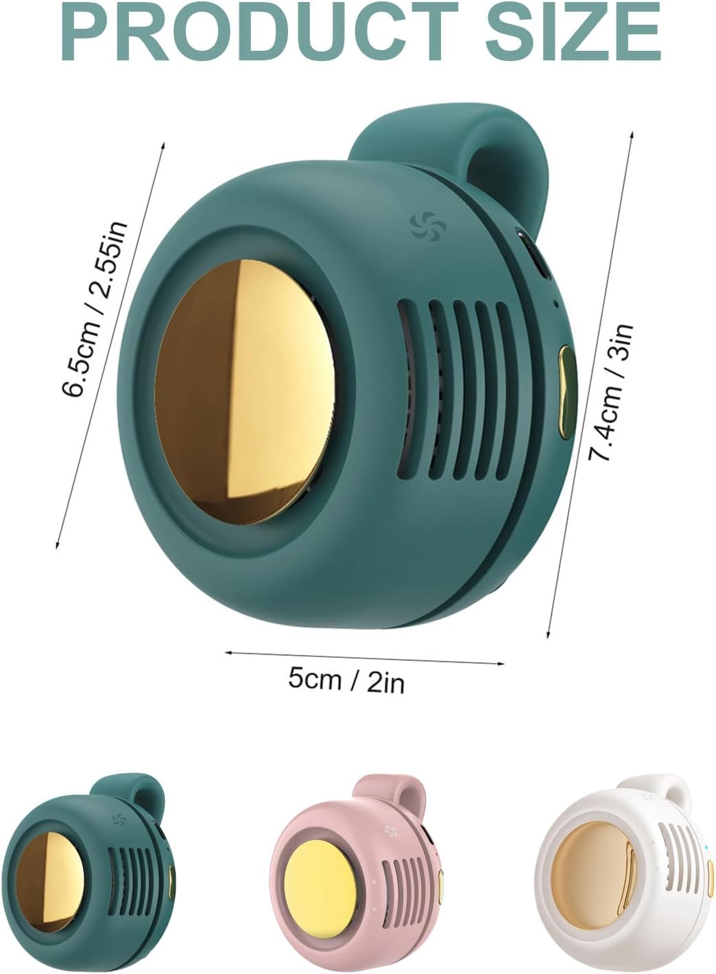 Portable Silent Mini Bladeless Fan, 3 Speeds & Queit, Hands Free Shirt and Waist Clips Whirlwind Fans,Suitable for Outdoor & Travel & Office (1PC-Pink)