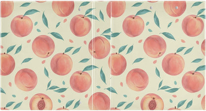 3 Ring Binder Pastel Color Peach Fruit 1.5 inch Binders Three Ring Binders with Clipboard Fit 8.5'' x 11'' Paper 3 Interior PVC Clear Pockets for Office Supplies