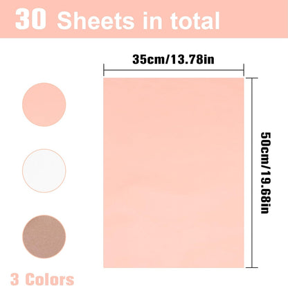 Larcenciel Tissue Paper Gift Wrap, 30 Pcs Girly Pearlescent Pink Tissue Paper for Gift Bags Bulk, Delicate Glitter Wrapping Art Packaging for Birthdays, Weddings, Anniversaries, Crafts, 19.7x13.8inch