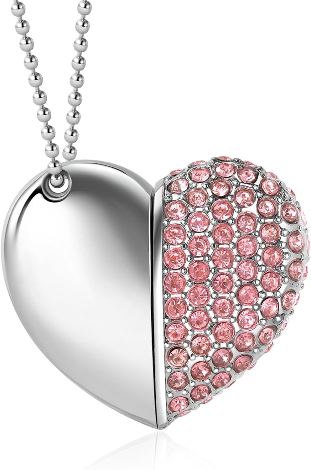 USB 2.0 Flash Drive,Cute Romantic Heart Shape USB Memory Stick,Thumb Drive for Photos, Music, Files Storage (Pink, 32, GB)