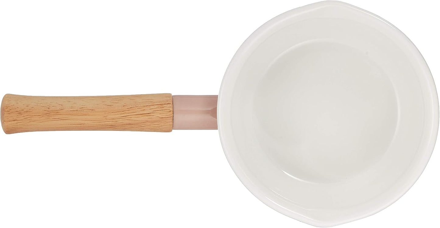 Fuji Hollow CTN-14M.AP Cotton Series Milk Pan with Single Handle, Ash Pink, 5.5 inches (14 cm)