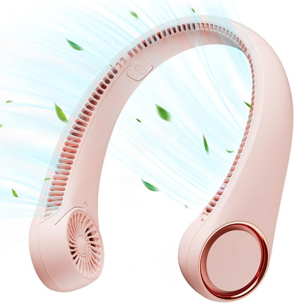 Gaiatop Portable Neck Fan Rechargeable, Hands-Free 360° Cooling, 23.5hrs Runtime, Battery Powered Personal Wearable Fan, Summer Outdoor Travel Essentials, Birthday Gifts for Women Mom Girls, Pink