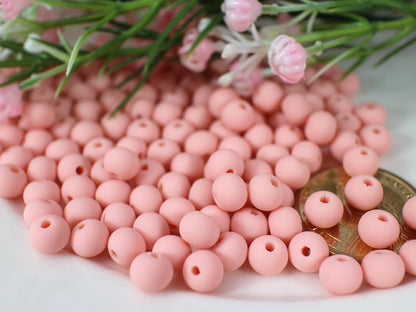 550pcs 6mm Peach Clay Round Smooth Space Polymer Heishi Beads Bulk for Jewelry Making Earring, Necklaces, Bracelet,Keychain, Lanyard-Adult Crafts Supplies