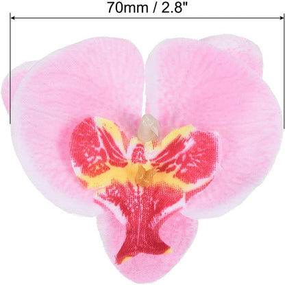 PATIKIL 2.8" Artificial Orchid Flower Heads, 20 Pack Silk Phalaenopsis Fake Butterfly Orchid Heads for Wedding Floral Bouquet Decor DIY Craft Making, Pink