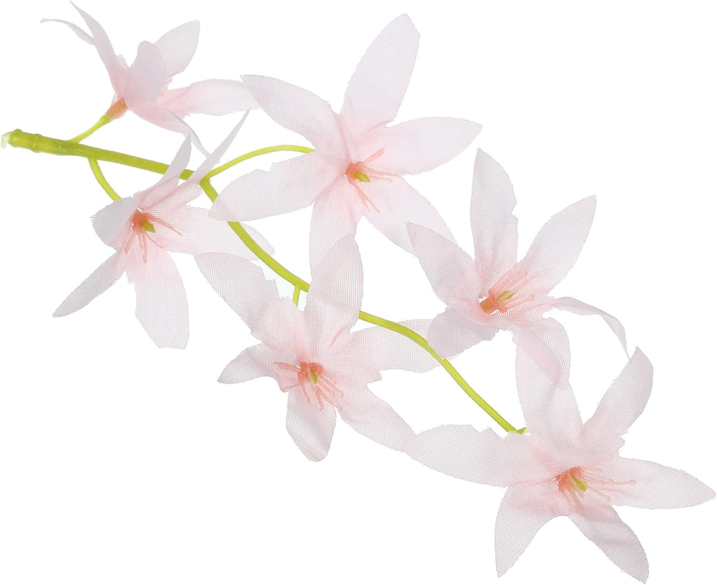 PATIKIL 7 Inch Artificial Orchid Flower, 12 Pcs Floating Candles Simulation Flower Cylinder Vase Fillers for Home Wedding Decoration, Pink
